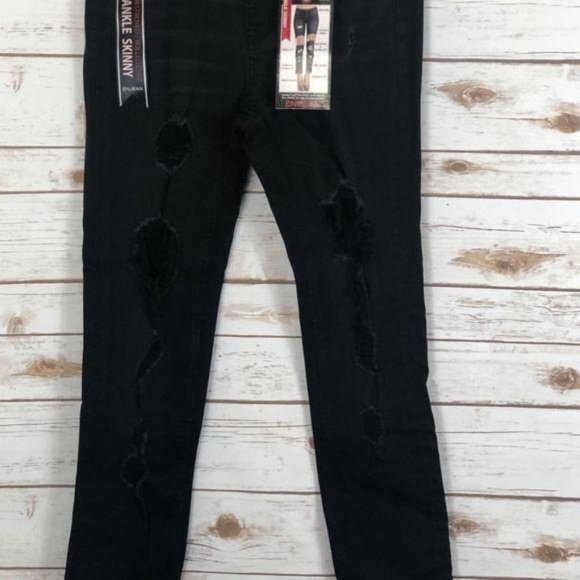 Black Distressed & Destroyed Jeans - Picture 5 of 7